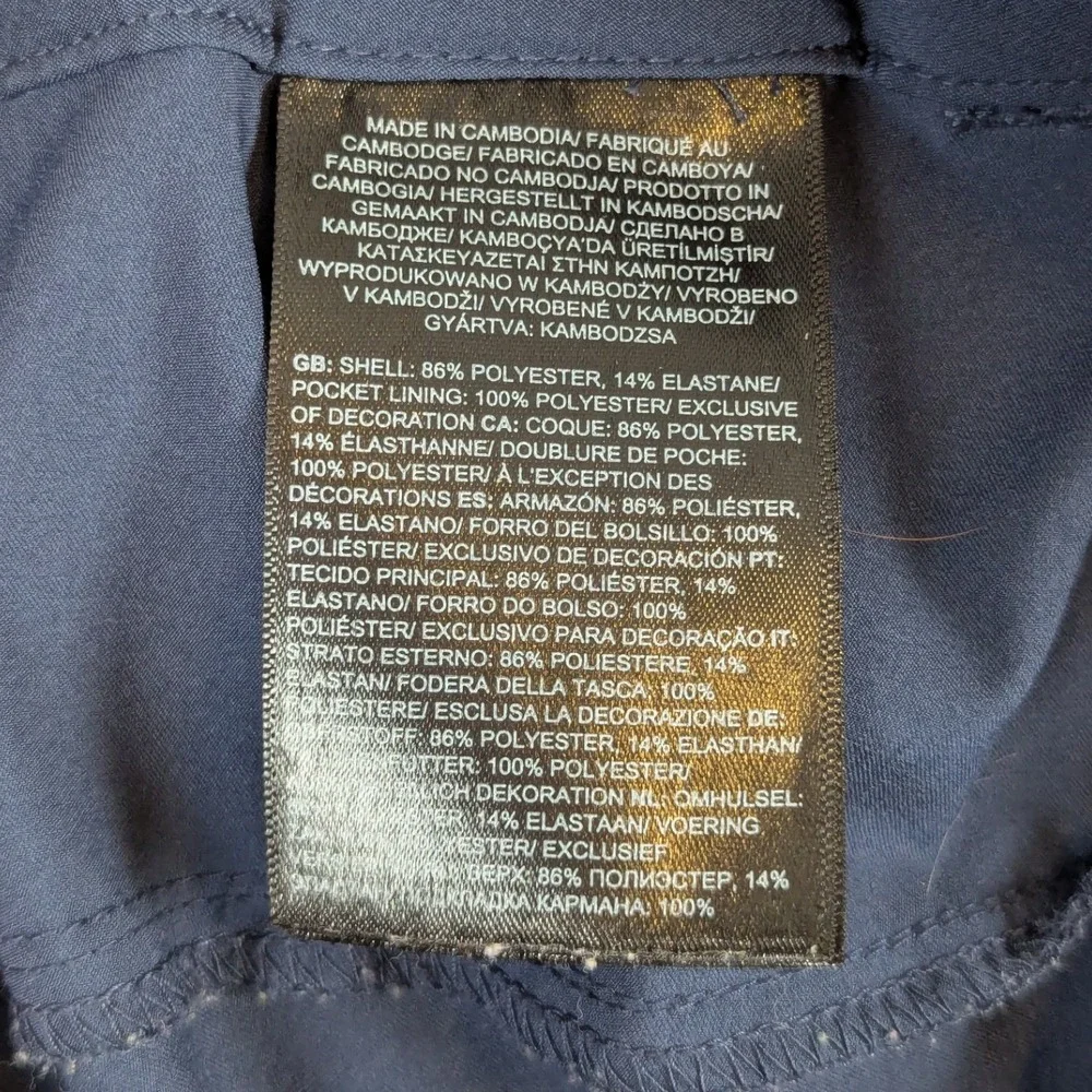 The North Face Mens Motion Pants Navy Blue UPF 40+ Stretch Hiking 38x32